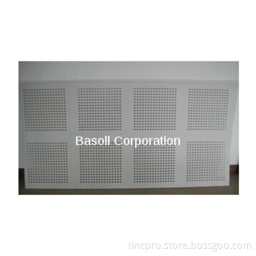 Perforated calcium silicate board